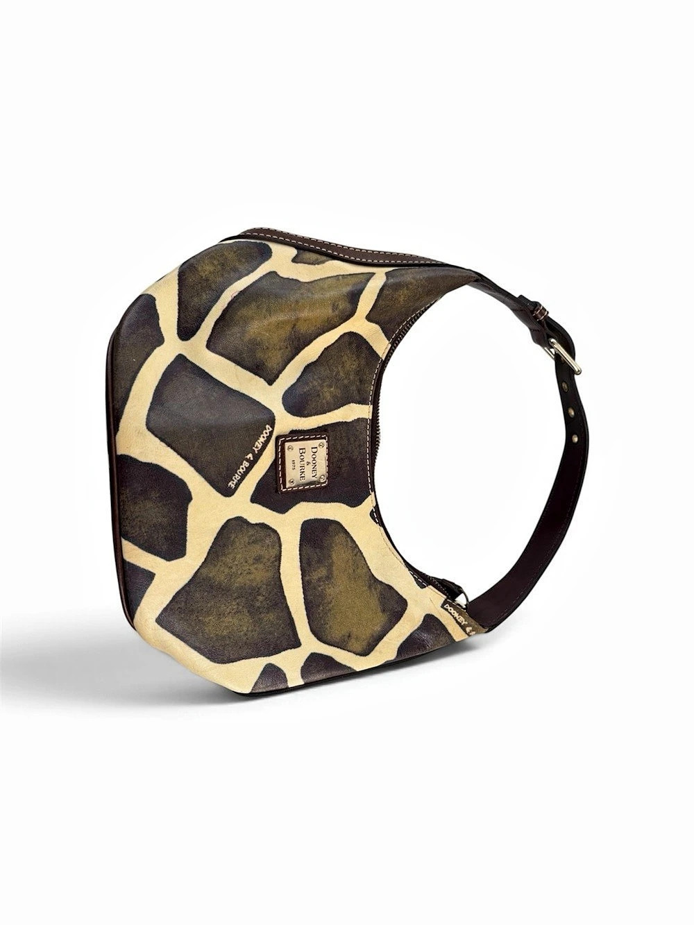 Dooney & Bourke Giraffe Print Hobo Bag in Brown & Beige